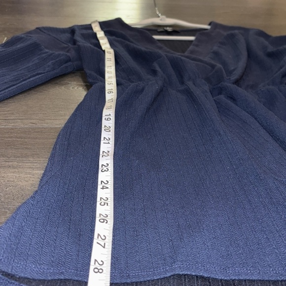 Lulus One Last Chance Navy Blue Jacquard Knit Long Sleeve Romper Size Small - Picture 13 of 16